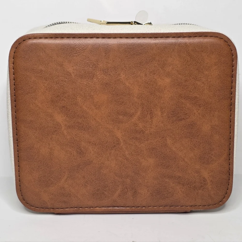 Lanvin Designer Travel Bag Unisex Faux Leather & Canvas + Mini Skincare Set